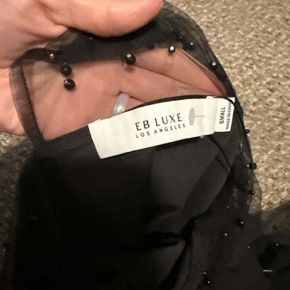 Black beaded mesh top bodysuit - Picture 3 of 3